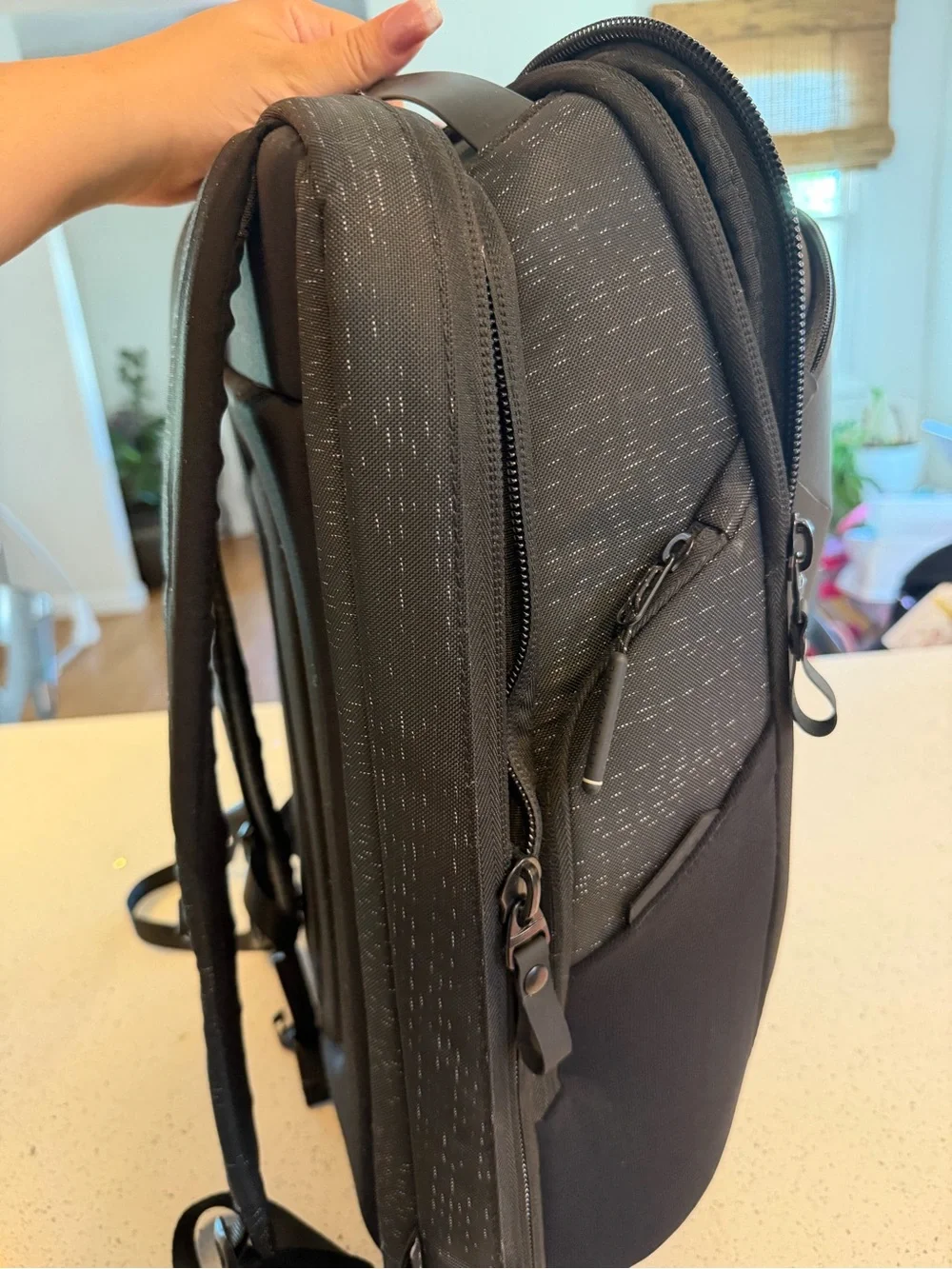 Alienware Black Men's Hard-Shell Tech Backpack